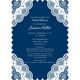 Navy Vintage Lace Invitations Image 7 of 7